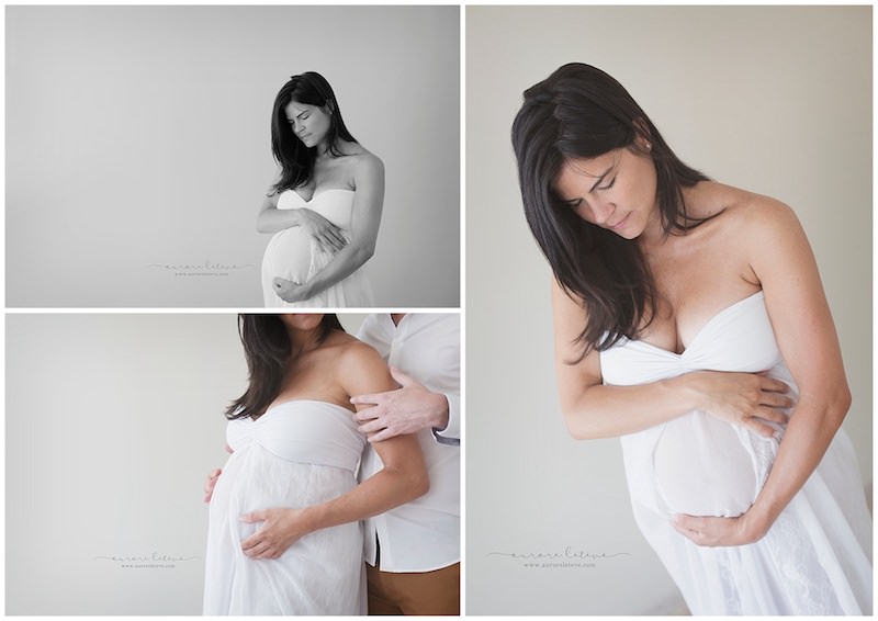 photo d'un shooting femme enceinte enlaçant son ventre par photographe grossesse