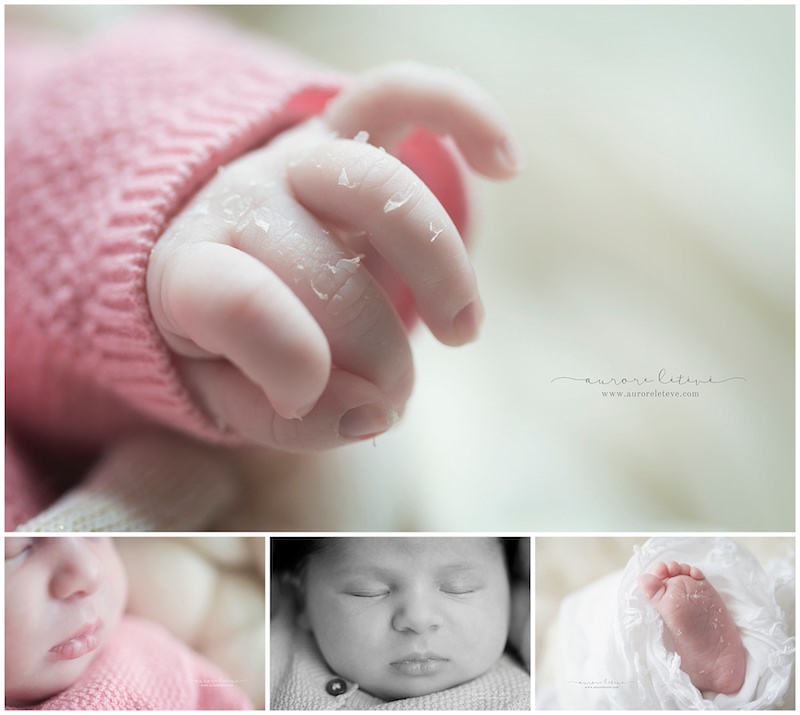 zoom sur la main de bebe par photographe bébé Lyon