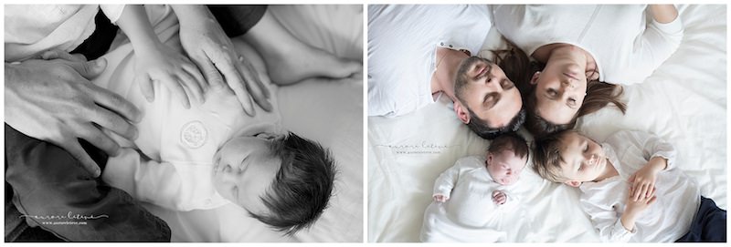 photo de bébé en famille en studio photo région de Lyon