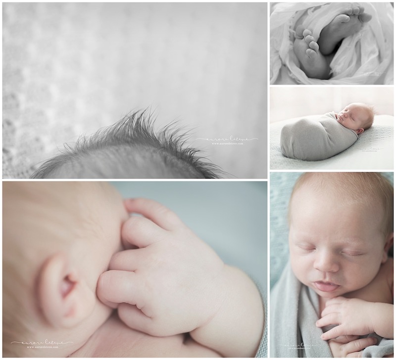 photos de détails issues d'une séance naissance par photographe bébé
