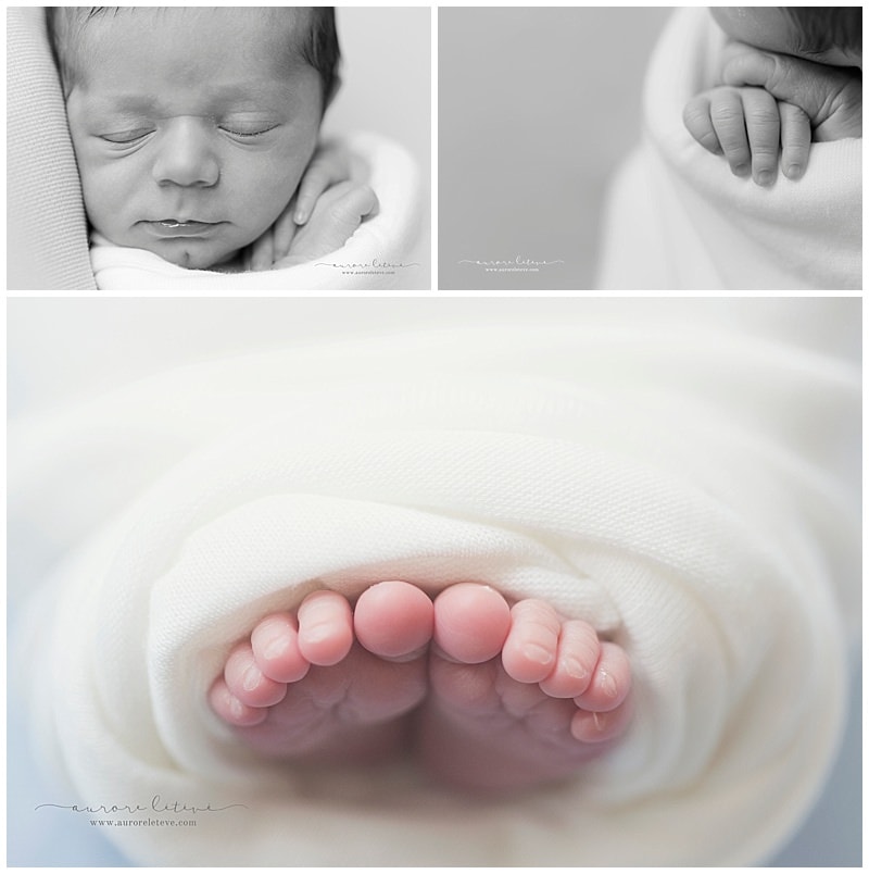 photos de détails d'un bébé en studio de lumière naturelle par photographe bébé - Photographier les nouveau-nés en lumière naturelle