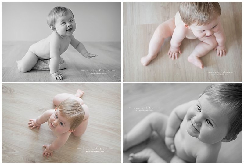 Photos de bébé en studio à Lyon par portraitiste spécialiste des enfants