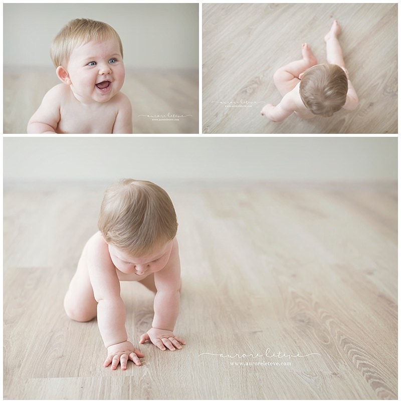 Photos de bébé en studio à Lyon par portraitiste spécialiste des bébés