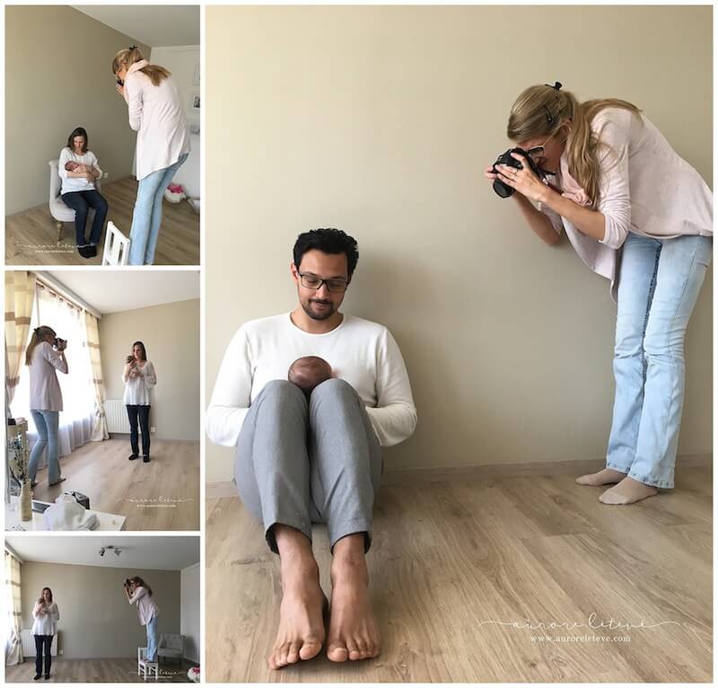 Dans les coulisses d'une séance photo de nouveau-né