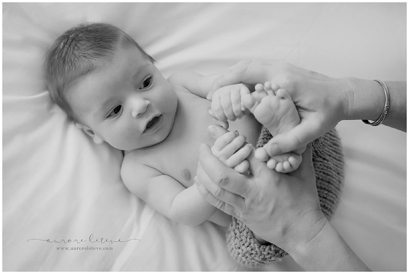 Une jolie séance photo pour les 100 jours de Bébé avec Léandre