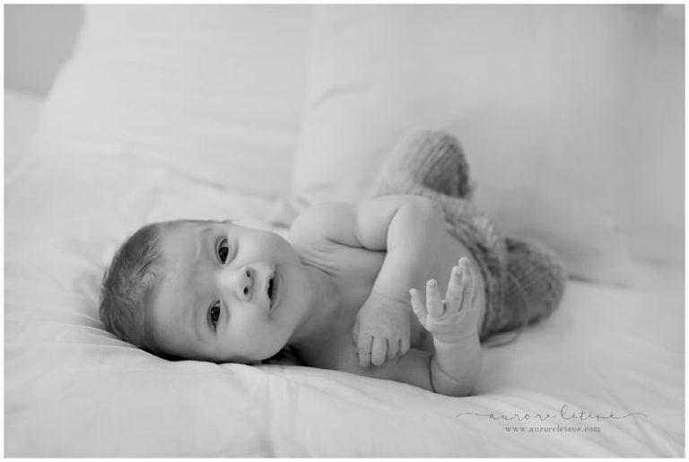 Une jolie séance photo pour les 100 jours de Bébé avec Léandre