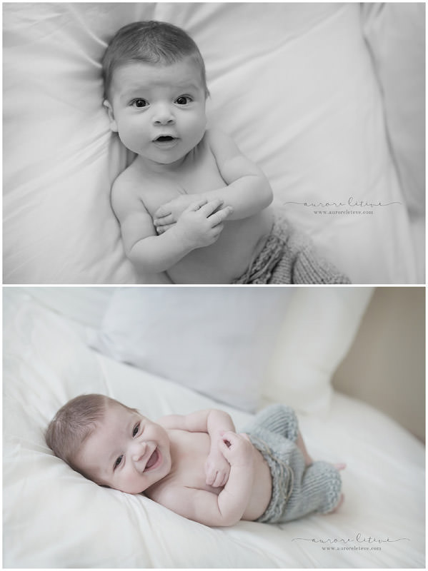 Une jolie séance photo pour les 100 jours de Bébé avec Léandre