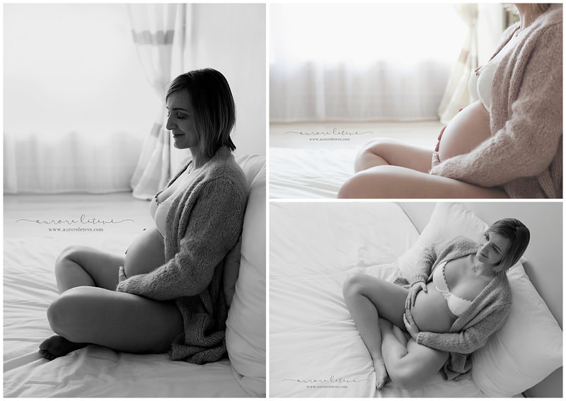 Portraits de grossesse en lingerie